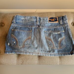 Hollister mini jean skirt